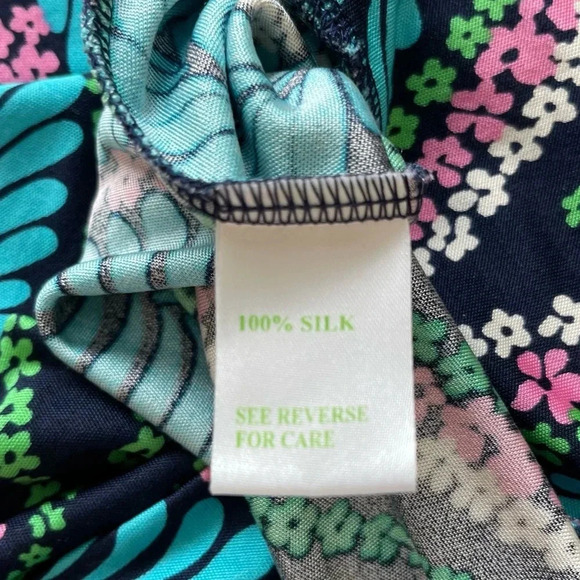 Lilly Pulitzer Silk Newport Dress in Multi Amazley quiet luxery - Picture 7 of 8